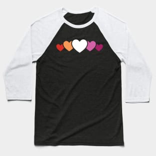 Lesbian Hearts Baseball T-Shirt